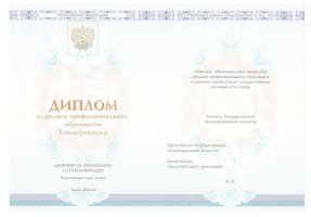 Диплом колледжа 2014 - 2019 в Бийске